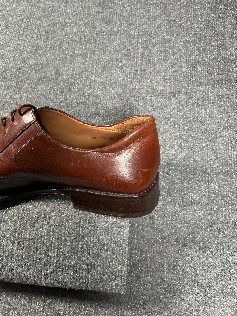 Mezlan Brown Leather Dress Shoes Size 13 Made in Spain - Picture 7 of 8